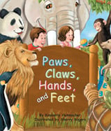 Toe-tapping rhymes take readers 
on an adventure that leaps from 
lily pads to icebergs to the tips of 
trees, all following the beat of 
paws, claws, hands, and feet.